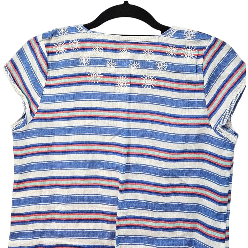 Hiho Rachel Dress Striped Print 100% Linen Size XS - Picture 3 of 8